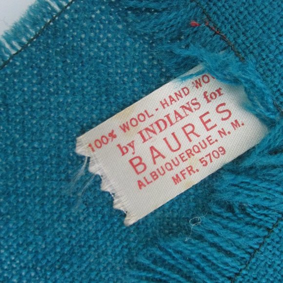 American Indians Vintage Hand-Loomed Wool Fringed Tie - Picture 4 of 4